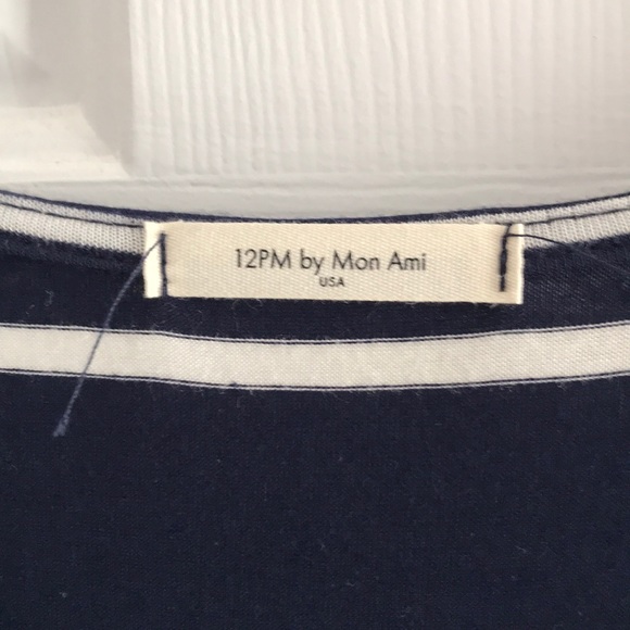 Mint Julep boutique striped dress w/ suede patches - Picture 7 of 7